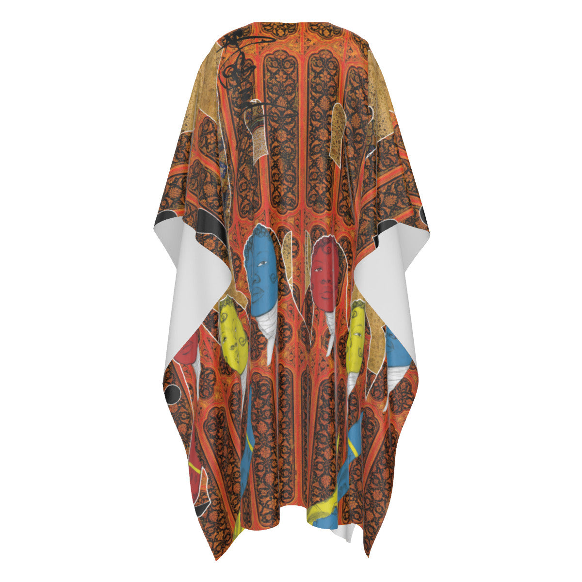 3 akht faux Silk Caftan Robe