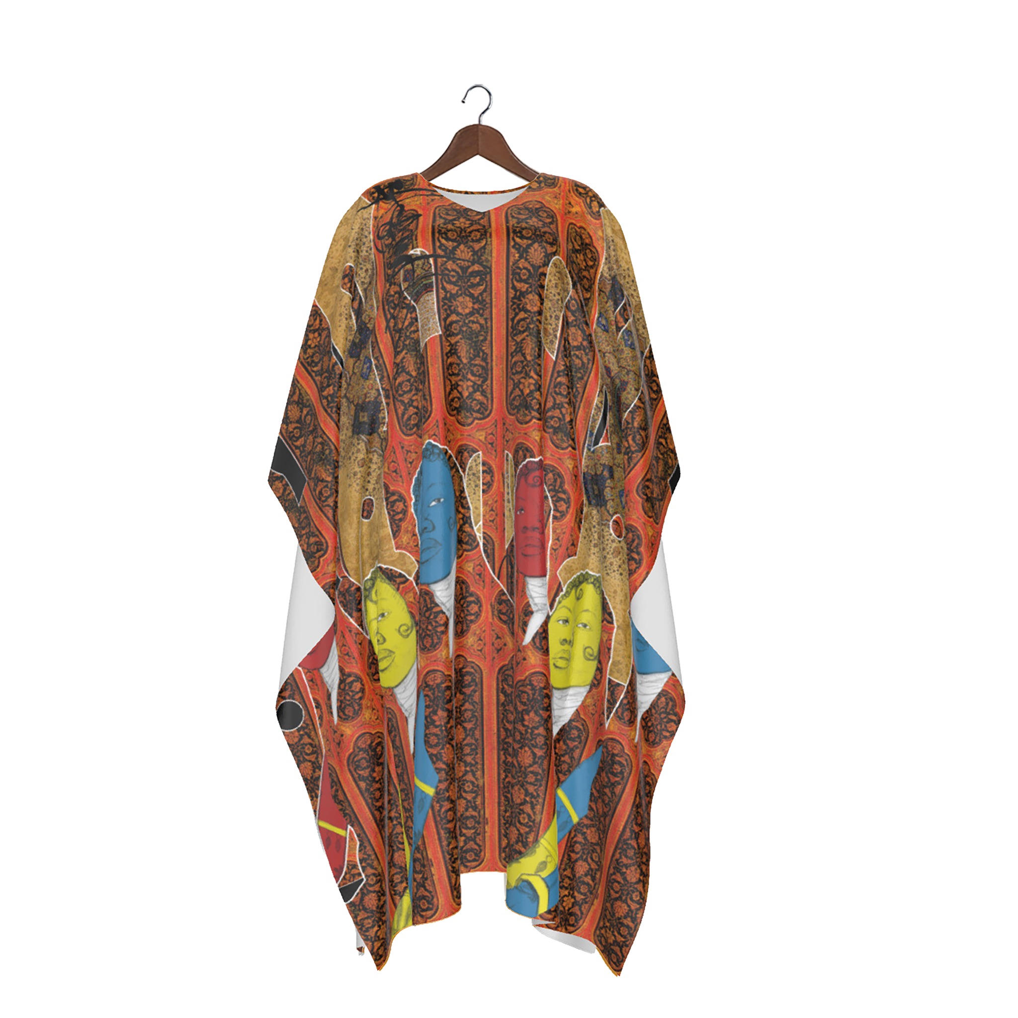 3 akht faux Silk Caftan Robe