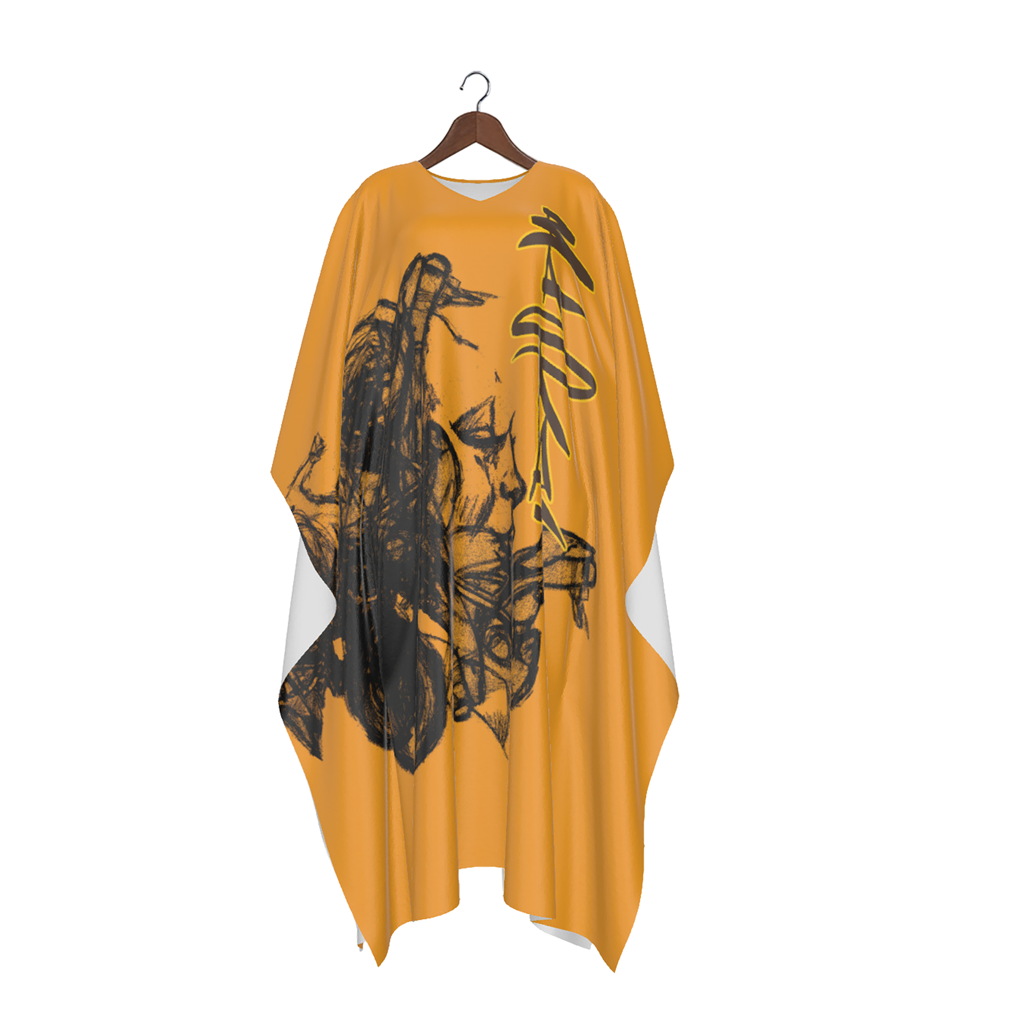 4 Million Years before Egypt faux Silk Caftan Robe