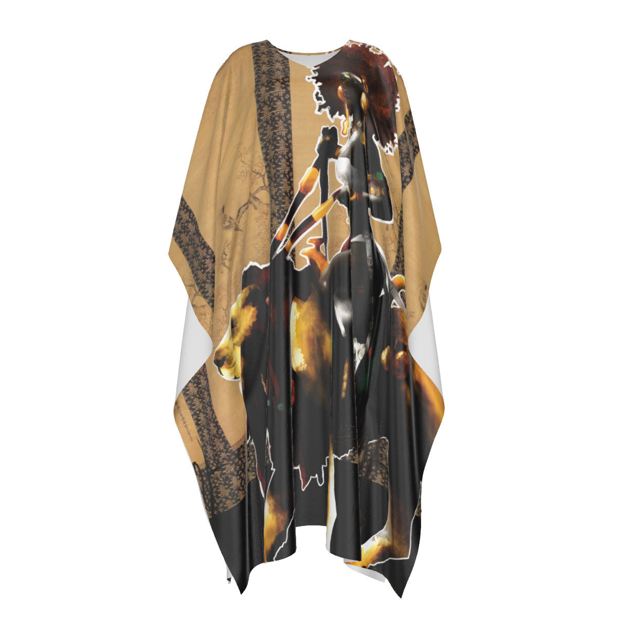 The lion carries her