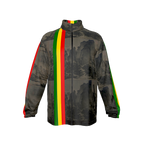 Red, Gold and Green, Mountian Windbreaker Zip-up Jacket