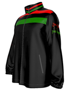 The Original Red, Black and Green, front zip wind breaker